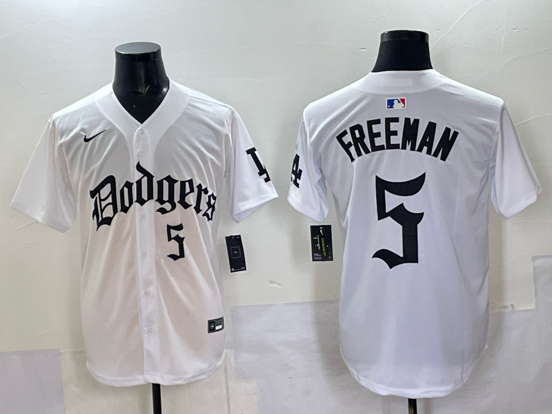 Men Los Angeles Dodgers #5 Freeman white Nike 2025 MLB jersey 007->los angeles dodgers->MLB Jersey